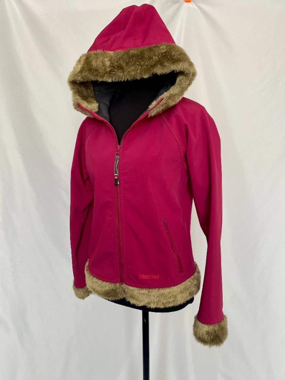 Marmot Faux Fur Trim Softshell Jacket - Women's Small